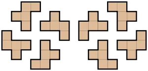 All potential positions for the F pentomino.